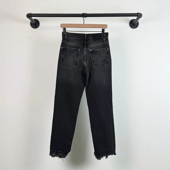 NWT Free People Baggy Tapered Boyfriend Jeans in Obsidian Black - Picture 8 of 9